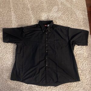 Mens black Red Kap  short sleeve button up work shirt 5XL New w/o tags